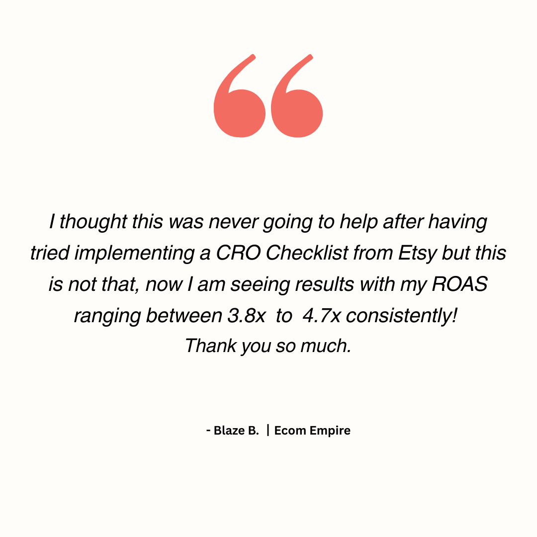 SHOPIFY CRO FIX KIT